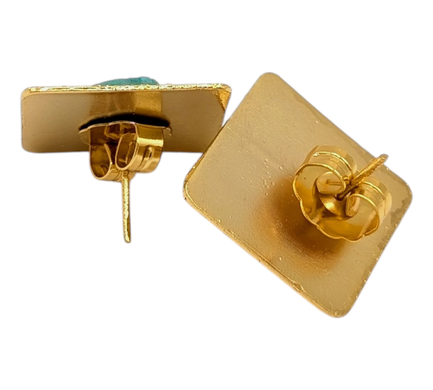 Alma Emerald Square Earrings