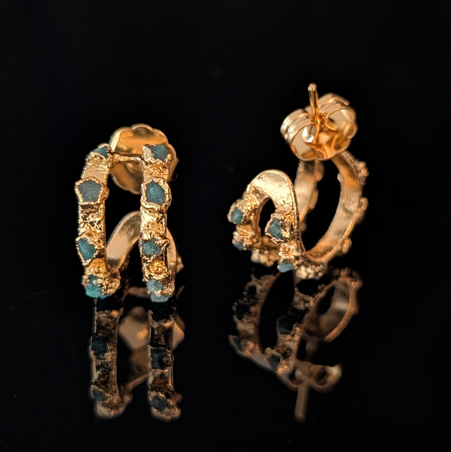 Penelope Emerald Hoop Earrings