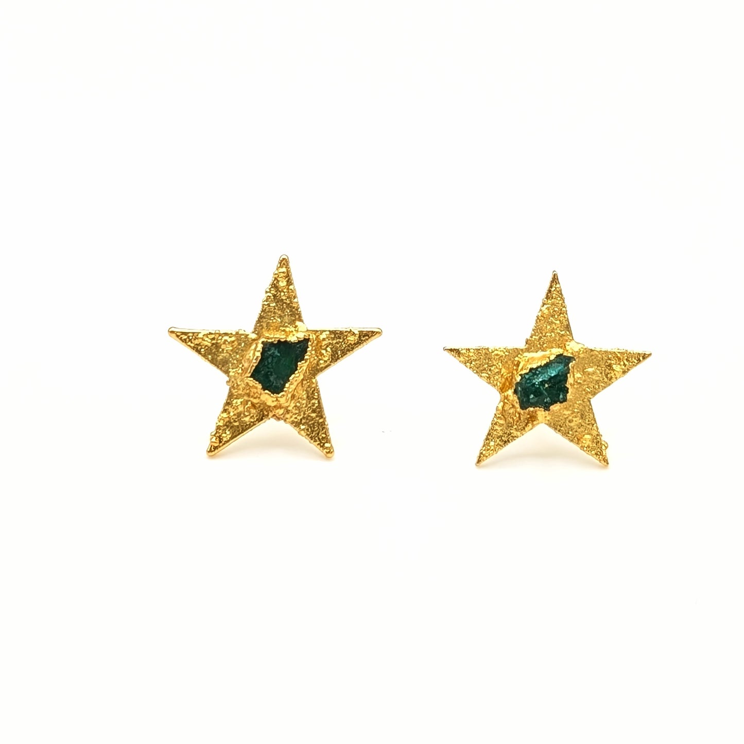 Alma Emerald Star Earrings