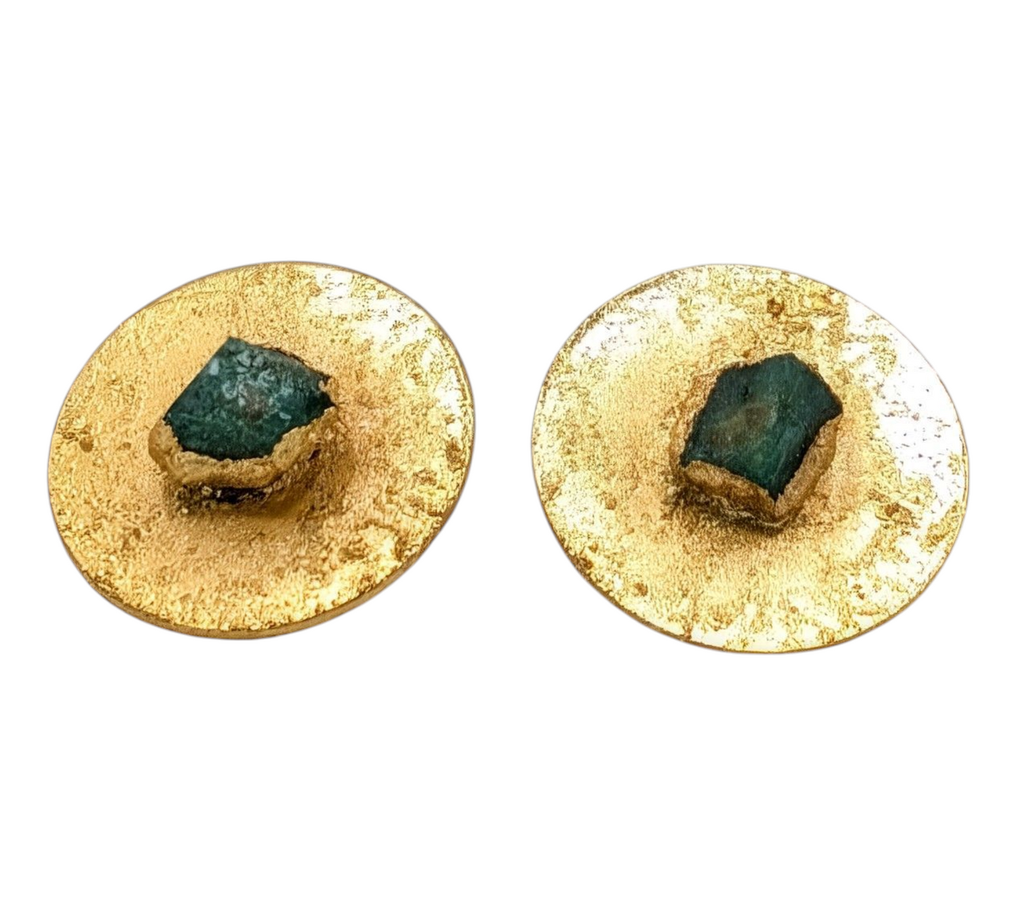 Alma Emerald Circle Earrings
