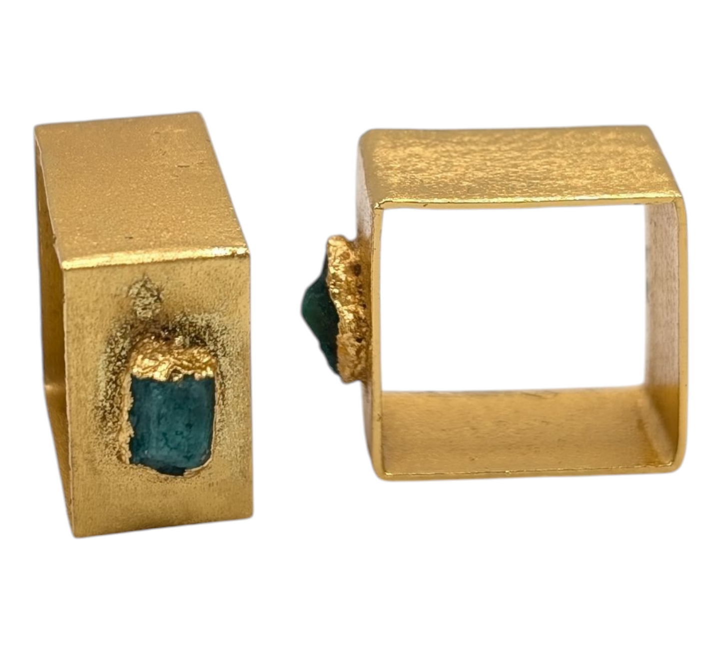 Square Emerald Alma Ring
