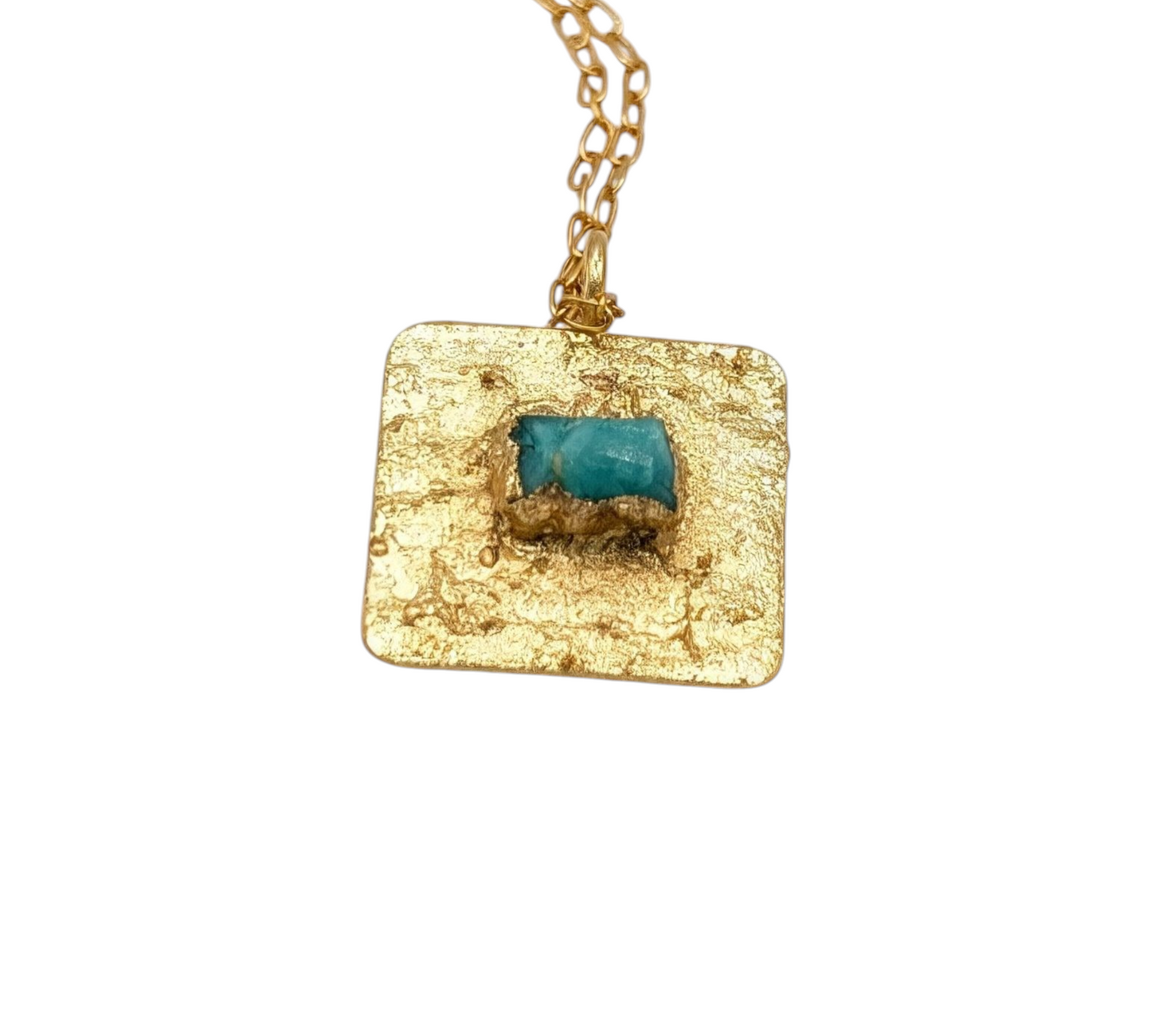 Alma Emerald Square Pendant Necklace