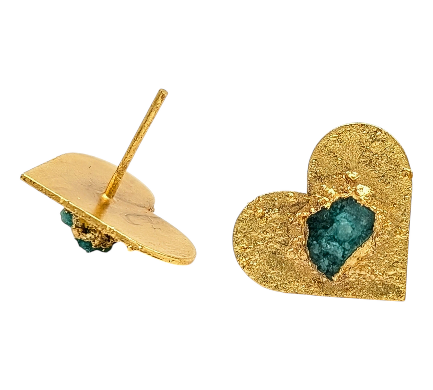Alma Emerald Heart Earrings