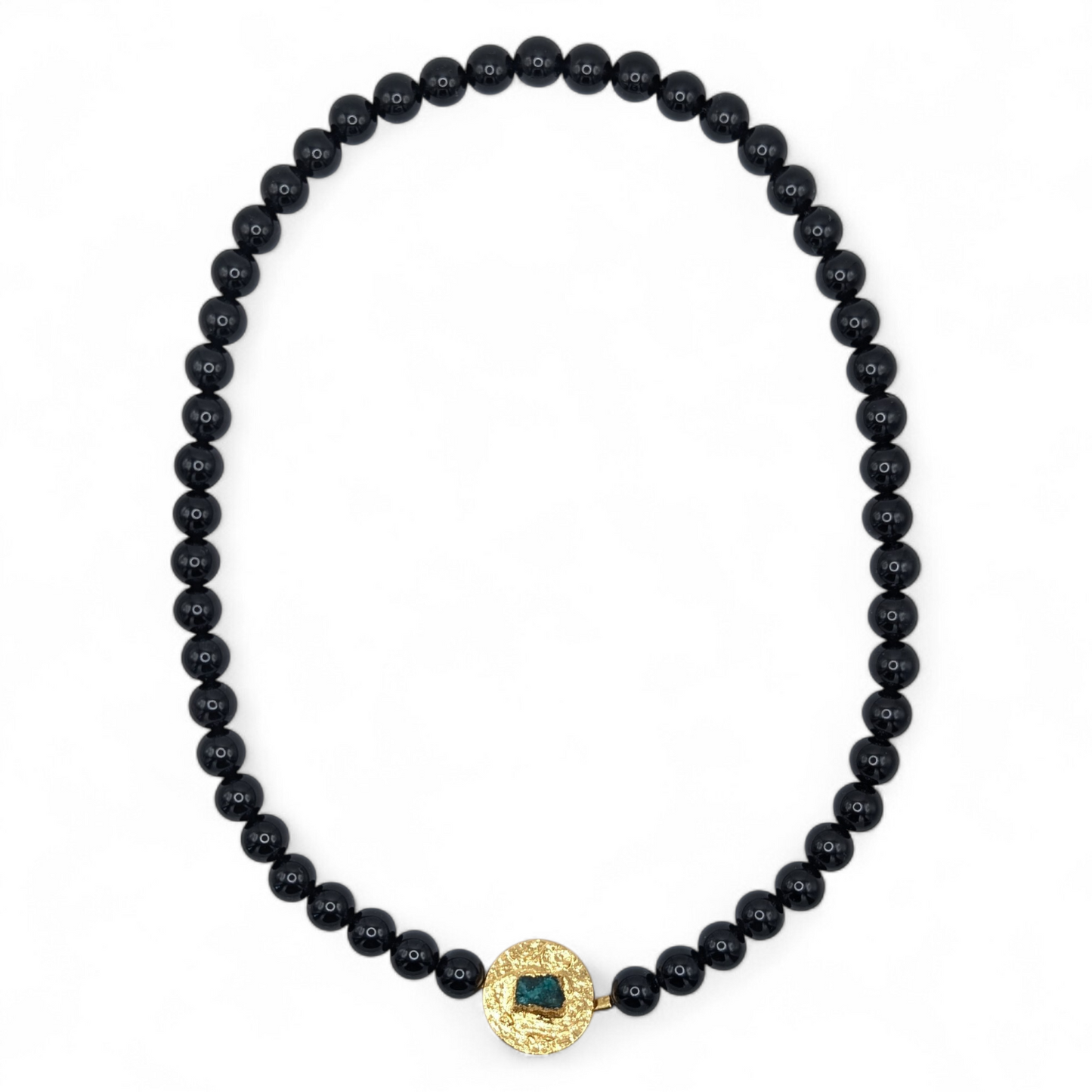 Alma Emerald and Onix Necklace