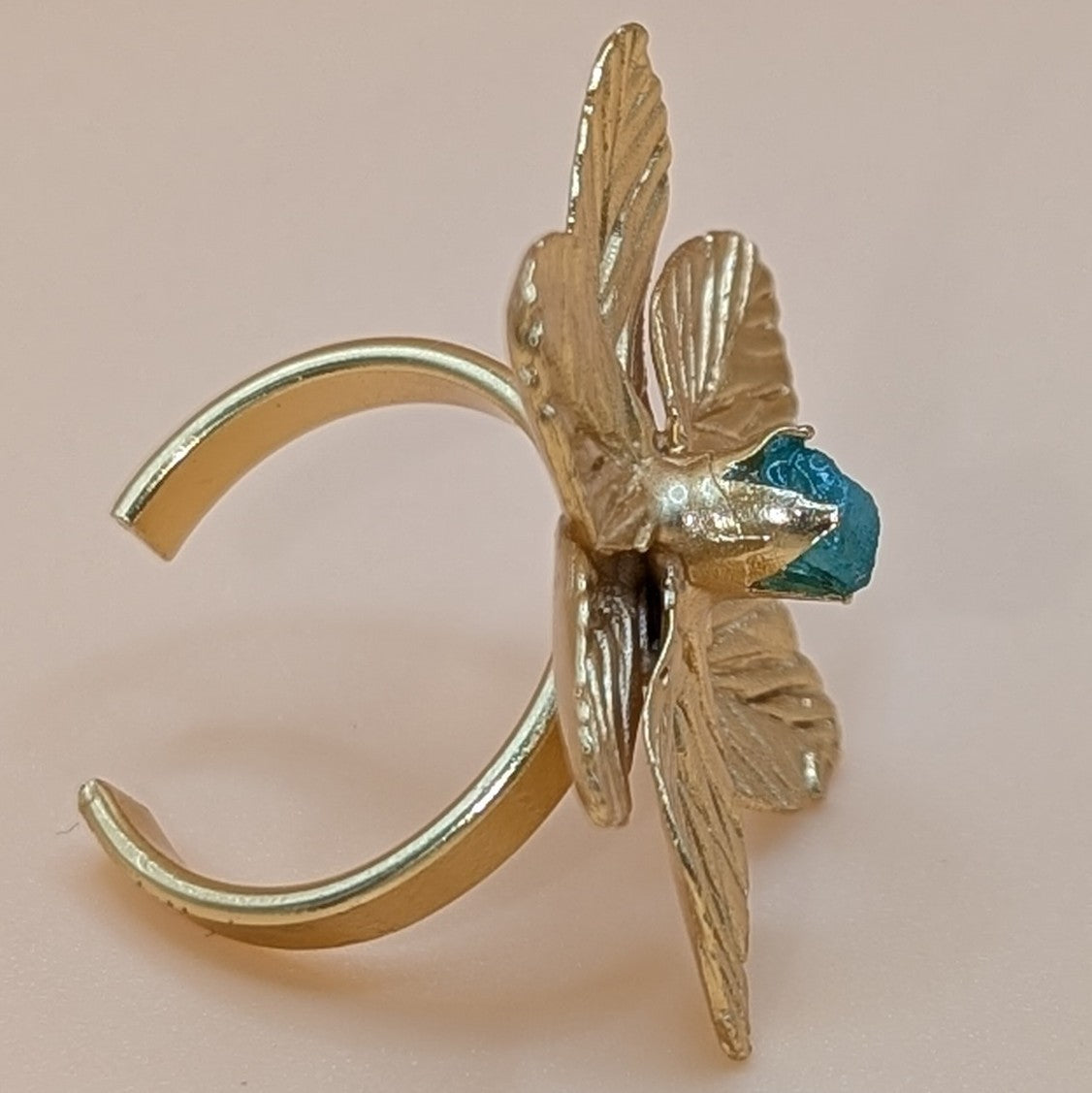 Muze Emerald Flower Ring