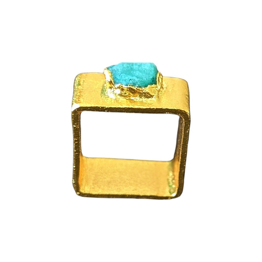 Square Emerald Alma Ring
