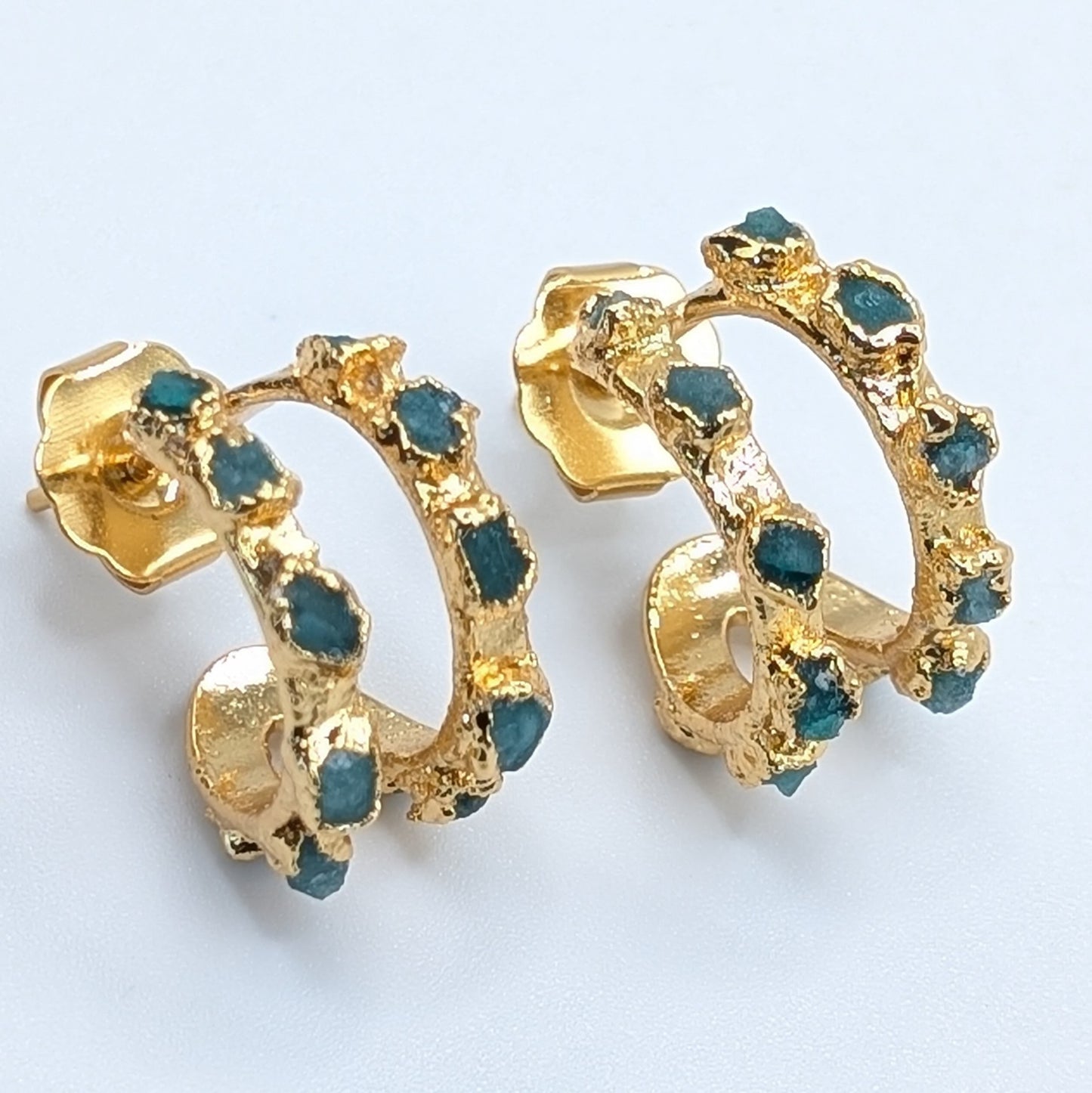 Penelope Emerald Hoop Earrings