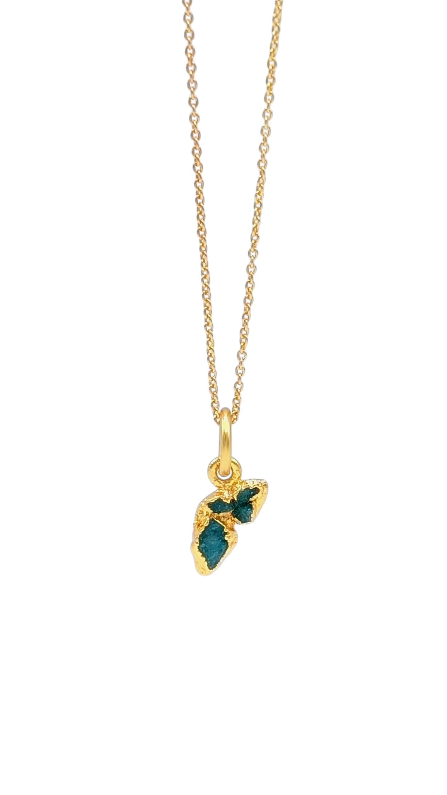 Emerald Mini Butterfly Wing Pendant Necklace