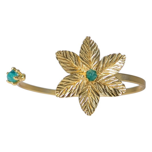 Muze Emerald Flower Bracelet