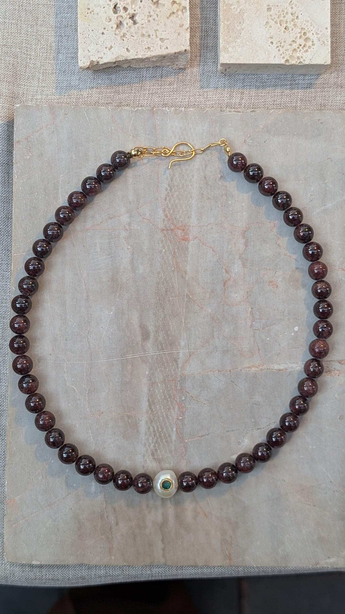 Lucrezia-Garnet Necklace