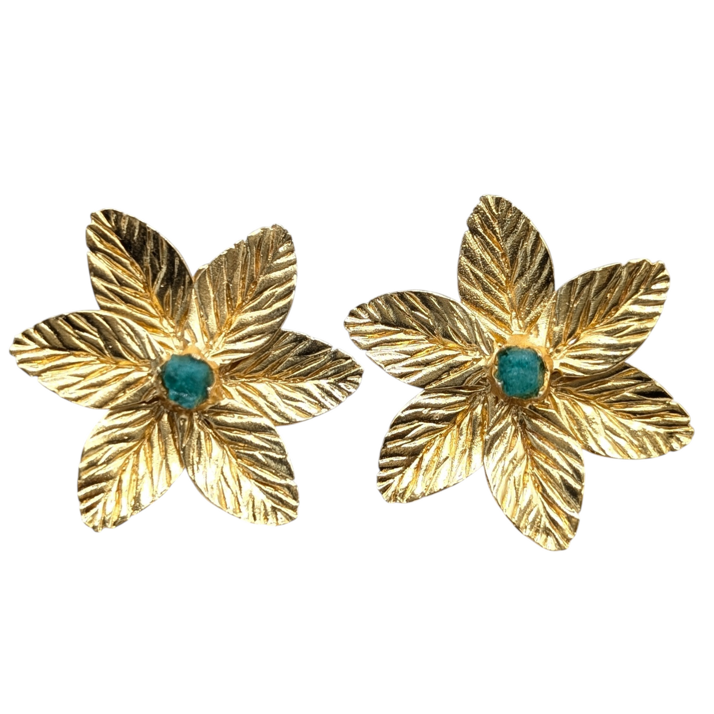 Muze Emerald Flower Earrings