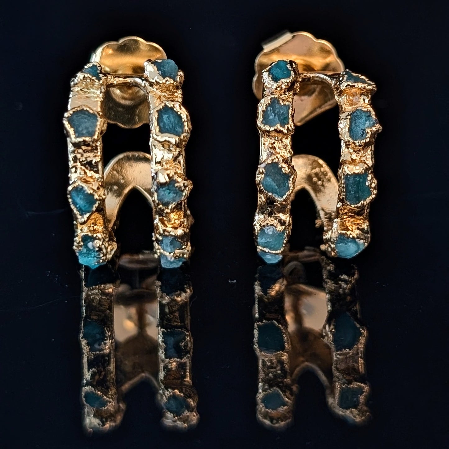 Penelope Emerald Hoop Earrings