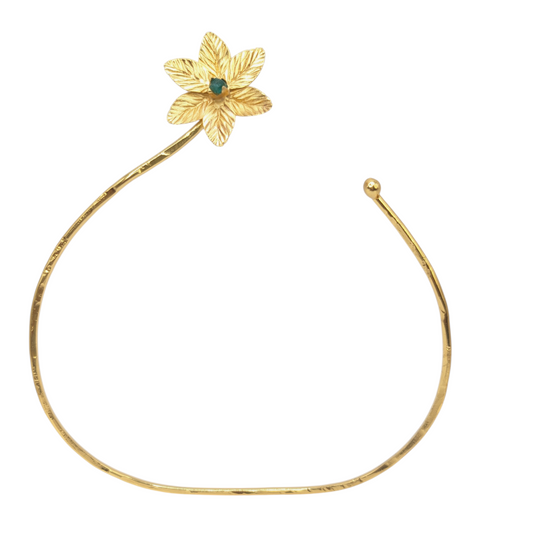 Muze Emerald Flower Choker
