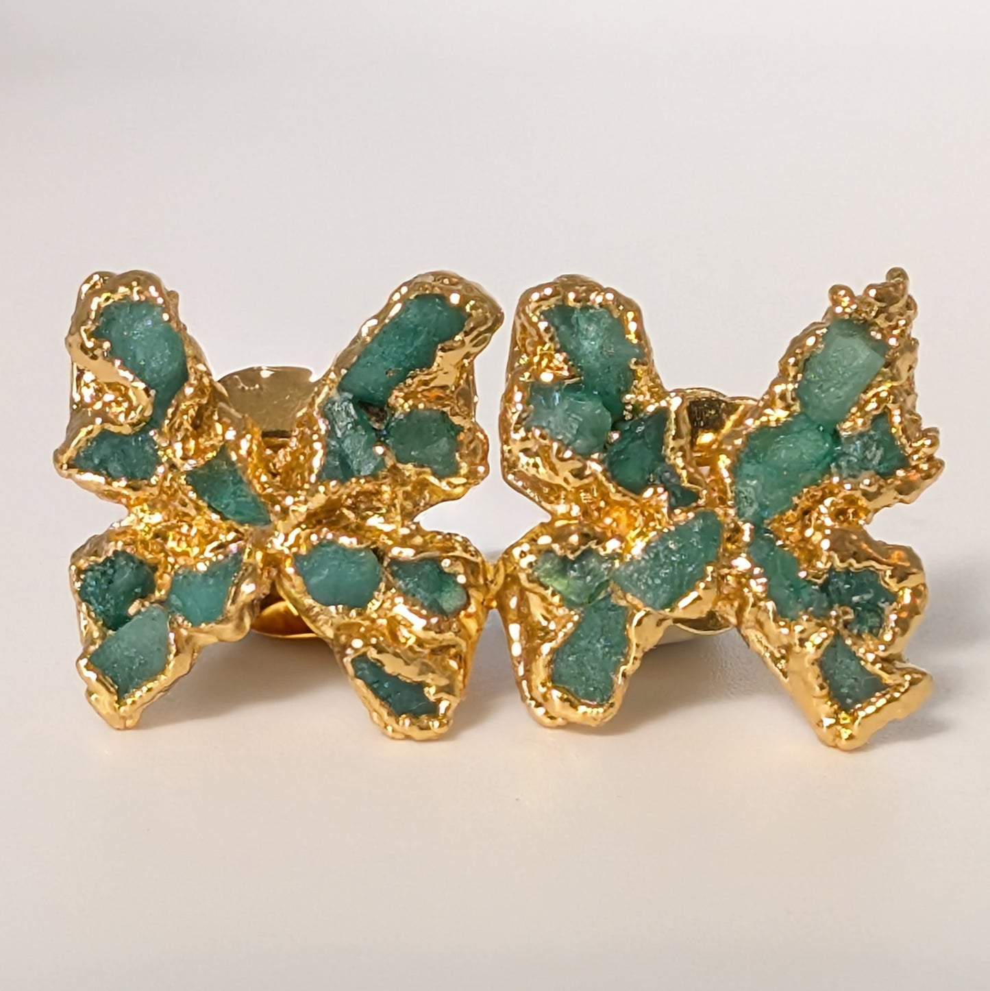 Butterfly Emerald Mosaic Earrings