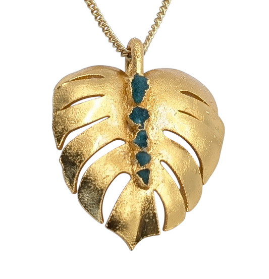 Monstera Emerald Necklace
